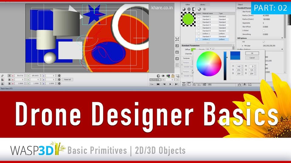 Drone Designer Basics | Primitive Objects | #Wasp3D Tutorials